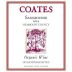 Coates Vineyards Organic Sangiovese 2014 Front Label