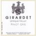 Girardet Pinot Gris 2015 Front Label