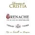 Domaine de Cristia Grenache Vieilles Vignes 2017 Front Label