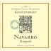Navarro Anderson Valley Estate Gewurztraminer 2016 Front Label