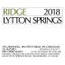 Ridge Lytton Springs Red Blend 2018 Front Label