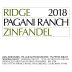 Ridge Pagani Ranch Zinfandel 2018 Front Label