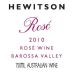 Hewitson Rose 2010 Front Label