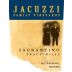 Jacuzzi Sagrantino 2012 Front Label