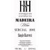 Henriques & Henriques Sercial Vintage 2001 Front Label