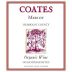 Coates Vineyards Organic Merlot 2015 Front Label