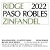 Ridge Paso Robles Zinfandel 2022 Front Label