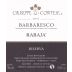 Giuseppe Cortese Rabaja Barbaresco Riserva 2013 Front Label