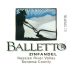 Balletto Winery Zinfandel 2008 Front Label