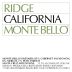 Ridge Monte Bello 2004 Front Label