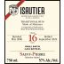 Isautier 16 Year Reunion Island Molasses Rum 2006 Front Label