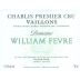 William Fevre Chablis Vaillons Premier Cru (375ML half-bottle) 2019 Front Label