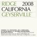 Ridge Geyserville (3 Liter Bottle) 2008 Front Label