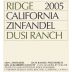 Ridge Dusi Ranch Zinfandel 2005 Front Label