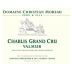 Christian Moreau Chablis Valmur Grand Cru 2018 Front Label