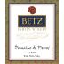 Betz Family Winery Domaine de Pierres Syrah 2018 Front Label