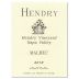 Hendry Malbec 2018 Front Label