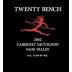 Twenty Bench Cabernet Sauvignon 2002 Front Label