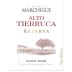 Alto Tierruca Reserva Pinot Noir 2018 Front Label
