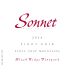 Sonnet Black Ridge Pinot Noir 2016 Front Label
