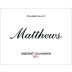 Matthews Winery Cabernet Sauvignon 2021 Front Label