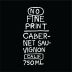 No Fine Print Cabernet Sauvignon 2023 Front Label