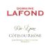 Domaine Lafond Cotes du Rhone Roc-Epine 2023 Front Label