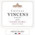 Chateau Vincens Cahors Malbec 2018 Front Label