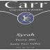 Carr Vineyards & Winery Tierra Alta Vineyard Syrah 2013 Front Label