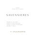 Chateau de Plaisance Savennieres 2023 Front Label