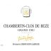 Domaine Drouhin-Laroze Chambertin-Clos de Beze Grand Cru (375ML half-bottle) 2019 Front Label