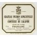 Chateau Pichon Longueville Comtesse de Lalande 1995 Front Label