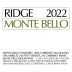 Ridge Monte Bello 2022 Front Label
