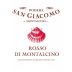 Podere San Giacomo Rosso di Montalcino Sangiovese 2014 Front Label