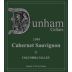 Dunham Cellars Cabernet Sauvignon V 1999 Front Label