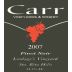 Carr Vineyards & Winery Lindsay Vineyard Pinot Noir 2007 Front Label
