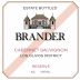 Brander Cabernet Sauvignon Reserve 2018 Front Label