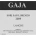 Gaja Sori San Lorenzo (3 Liter Bottle) 2009 Front Label