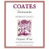 Coates Vineyards Organic Zinfandel 2014 Front Label