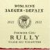 Domaine Jaeger Defaix Rully Clos du Chapitre Premier Cru Rouge 2022 Front Label