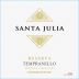 Santa Julia Reserva Tempranillo 2008 Front Label