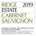 Ridge Estate Cabernet Sauvignon (375ML half-bottle) 2019 Front Label
