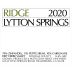 Ridge Lytton Springs Red Blend (375ML half-bottle) 2020 Front Label