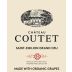 Chateau Coutet St. Emilion 2021 Front Label