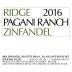 Ridge Pagani Ranch Zinfandel 2016 Front Label