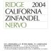 Ridge Nervo Zinfandel 2004 Front Label