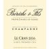 Bereche & Fils Le Cran Ludes Premier Cru 2016 Front Label