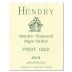 Hendry Pinot Gris 2019 Front Label