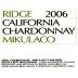 Ridge Mikulaco Chardonnay 2006 Front Label