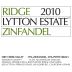 Ridge Lytton Estate Zinfandel 2010 Front Label
